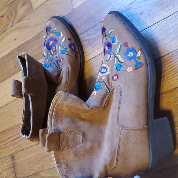 Mudd womens Cheyenne floral‎  embroidered western boho boots sz 7.5 - Picture 4 of 7